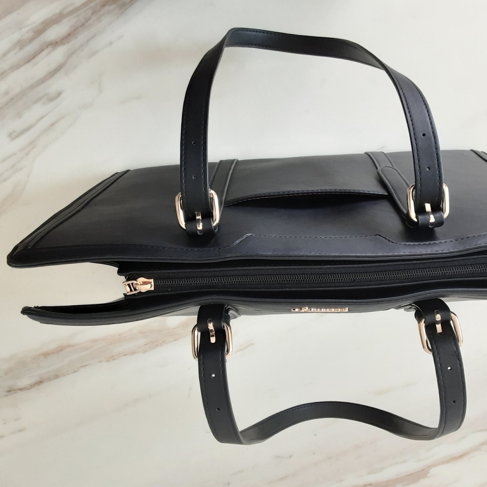 LOVEVOOK Laptop Bag Lightweight Black PU Leather Large Shoulder | Satchel Bag - Picture 4 of 12